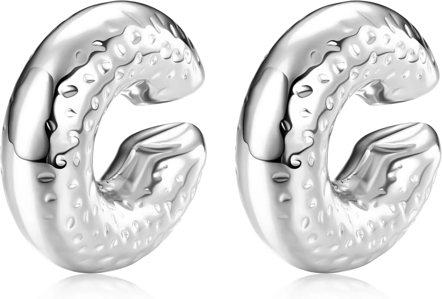 JeryWe Ear Cuff Earrings for Women Non Piercing - 14K Gold Plated Huggie Hoop, Clip On Elegant Ear Clips, Cartilage Wrap, Fashionable Fake Earring Cuffs for Non Pierced Ears 2PCS