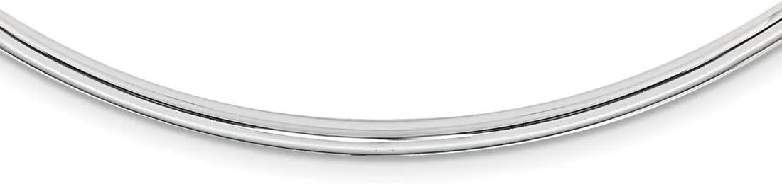 JewelryWeb 925 Sterling Silver Reflections Rhodium Plated Choker Cuff Necklace-Choker-Necklace for Women