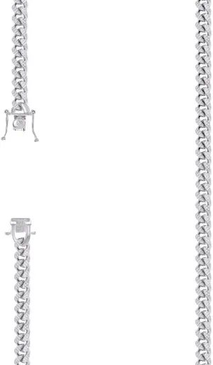 JewelryWeb 925 Sterling Silver Solid Comfort Curb Pyramid Chain Rhodium 6.3mm Anklet-Anklet for Women and Men