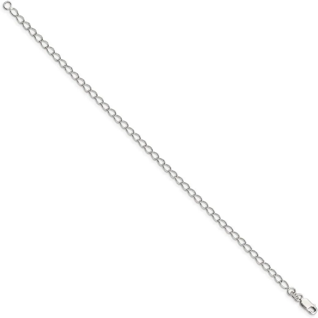 JewelryWeb 925 Sterling Silver Solid Polished 3.00mm Link Chain Bracelet Lobster Claw-Link-Bracelet for Women and Men