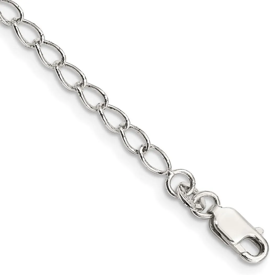 JewelryWeb 925 Sterling Silver Solid Polished 3.00mm Link Chain Bracelet Lobster Claw-Link-Bracelet for Women and Men