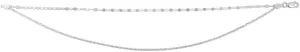 JewelryWeb 925 Sterling Silver With Rhodium Finish Anklet With Lobster Clasp 10 Inch-Anklet for Women