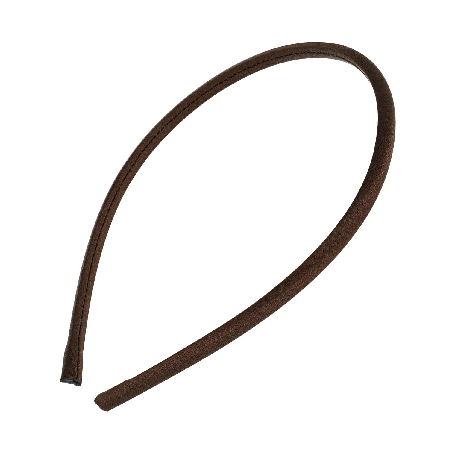 L. Erickson USA 1/4" Silk Ultracomfort Headband - Sable Brown - 100% Silk Charmeuse, Handmade in the USA