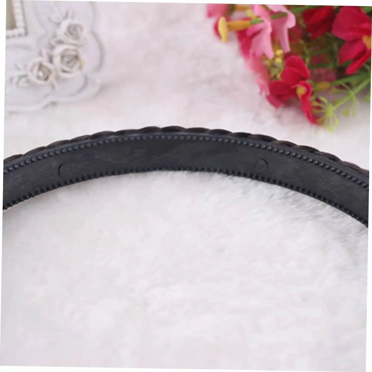 MERRYHAPY Hair Headband Anti-slip Headband Hair Beads for Women Knotted Hoop Fashion Accessory Black