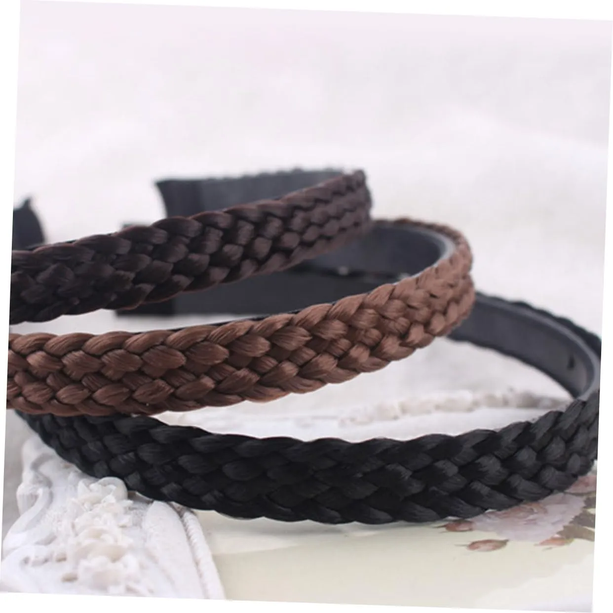MERRYHAPY Hair Headband Anti-slip Headband Hair Beads for Women Knotted Hoop Fashion Accessory Black