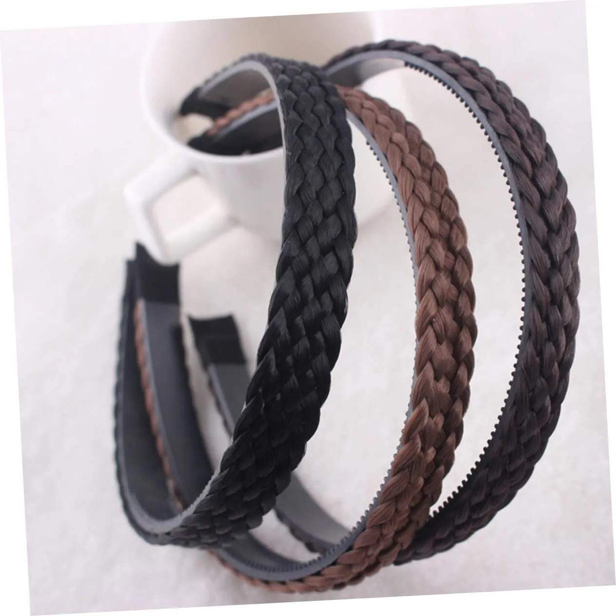 MERRYHAPY Hair Headband Anti-slip Headband Hair Beads for Women Knotted Hoop Fashion Accessory Black