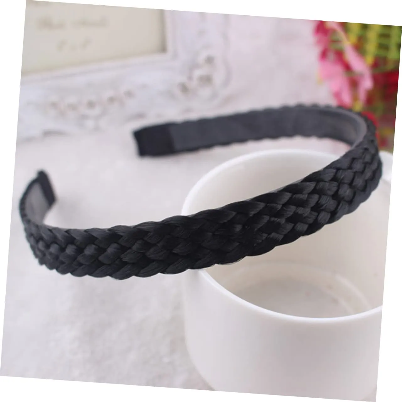 MERRYHAPY Hair Headband Anti-slip Headband Hair Beads for Women Knotted Hoop Fashion Accessory Black