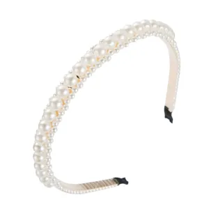 Metal Pearl Wrapped Thin Hair Clip Simple and Elegant Bride Present One Size Fits Girls