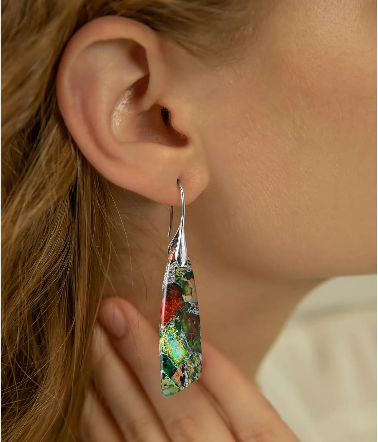MJartoria Stone Earrings for Women Trendy Vintage Dangle Earrings Drop Earrings Statement Earrings Jewelry Gifts