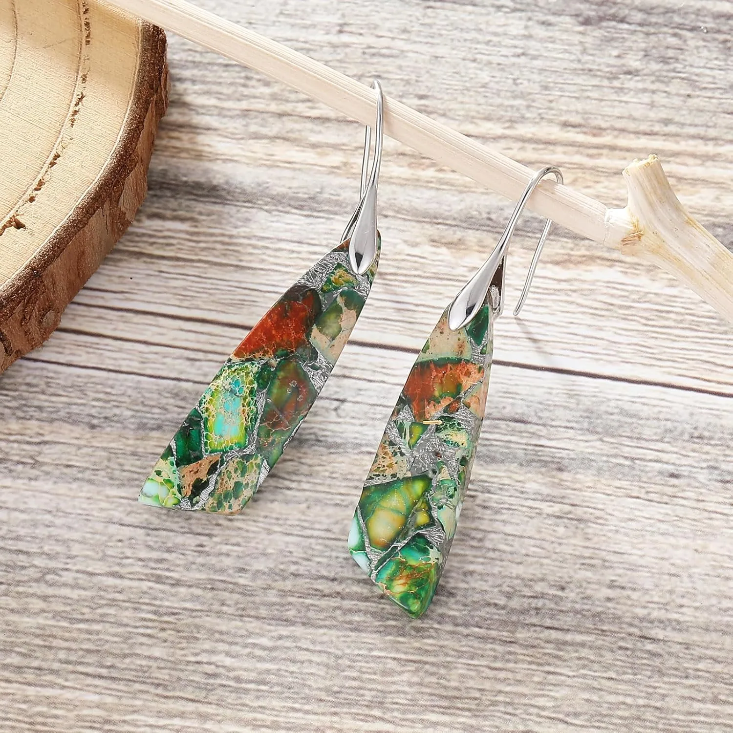 MJartoria Stone Earrings for Women Trendy Vintage Dangle Earrings Drop Earrings Statement Earrings Jewelry Gifts