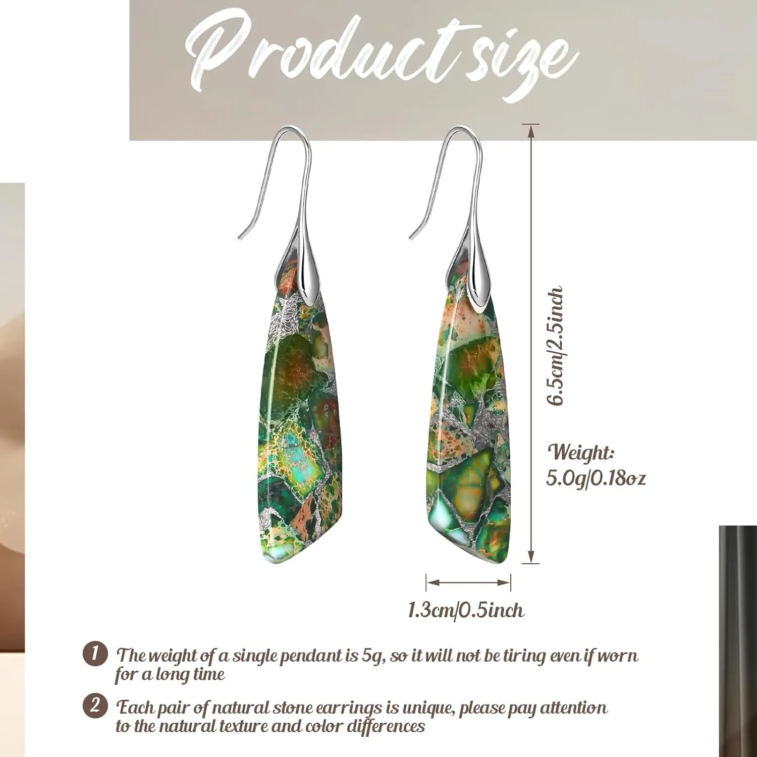 MJartoria Stone Earrings for Women Trendy Vintage Dangle Earrings Drop Earrings Statement Earrings Jewelry Gifts