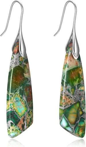MJartoria Stone Earrings for Women Trendy Vintage Dangle Earrings Drop Earrings Statement Earrings Jewelry Gifts