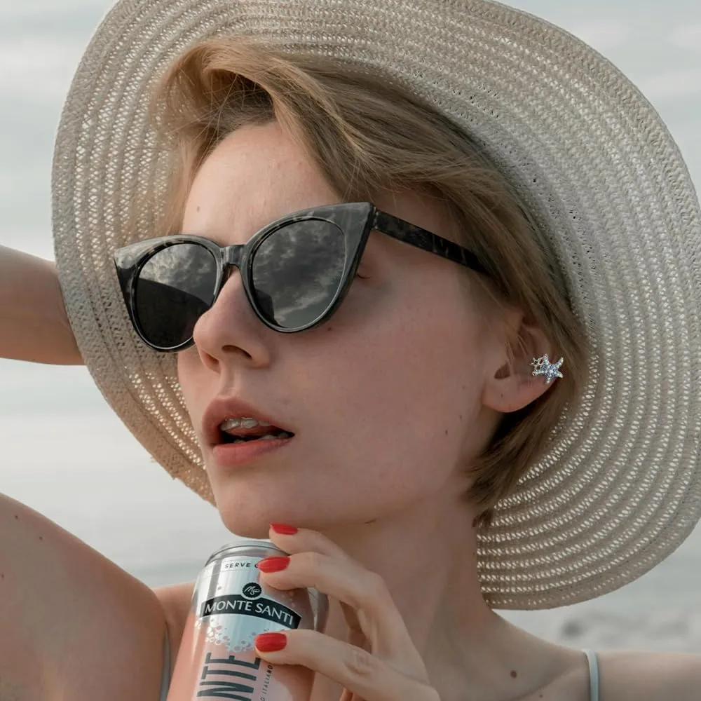 Ocean Earrings for Women | Starfish Earrings | Seashell Earrings | Ear Cuffs Clip-On Earrings Non Piercing for Women|Summer Beach Ocean Jewelry for Women