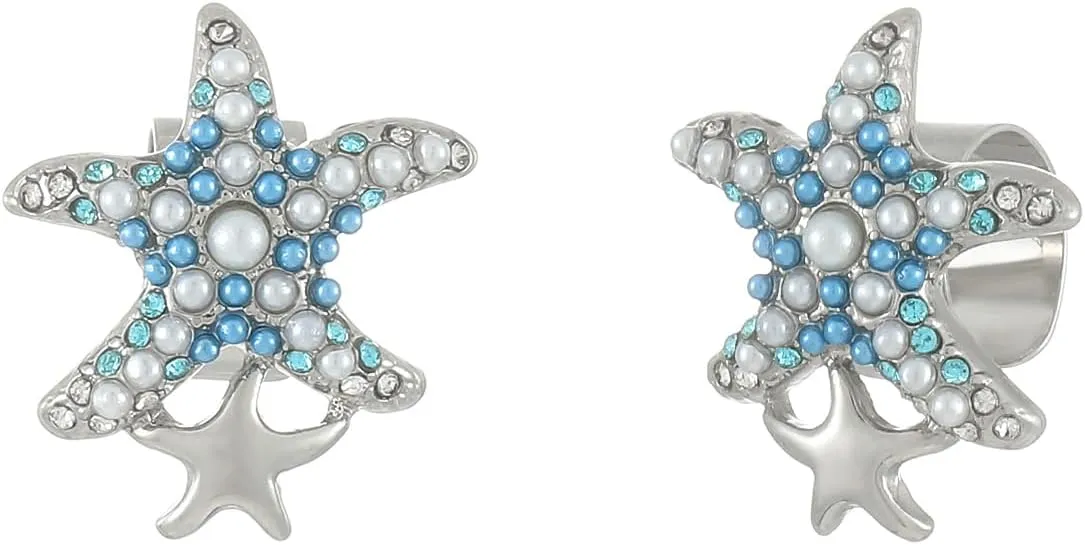 Ocean Earrings for Women | Starfish Earrings | Seashell Earrings | Ear Cuffs Clip-On Earrings Non Piercing for Women|Summer Beach Ocean Jewelry for Women