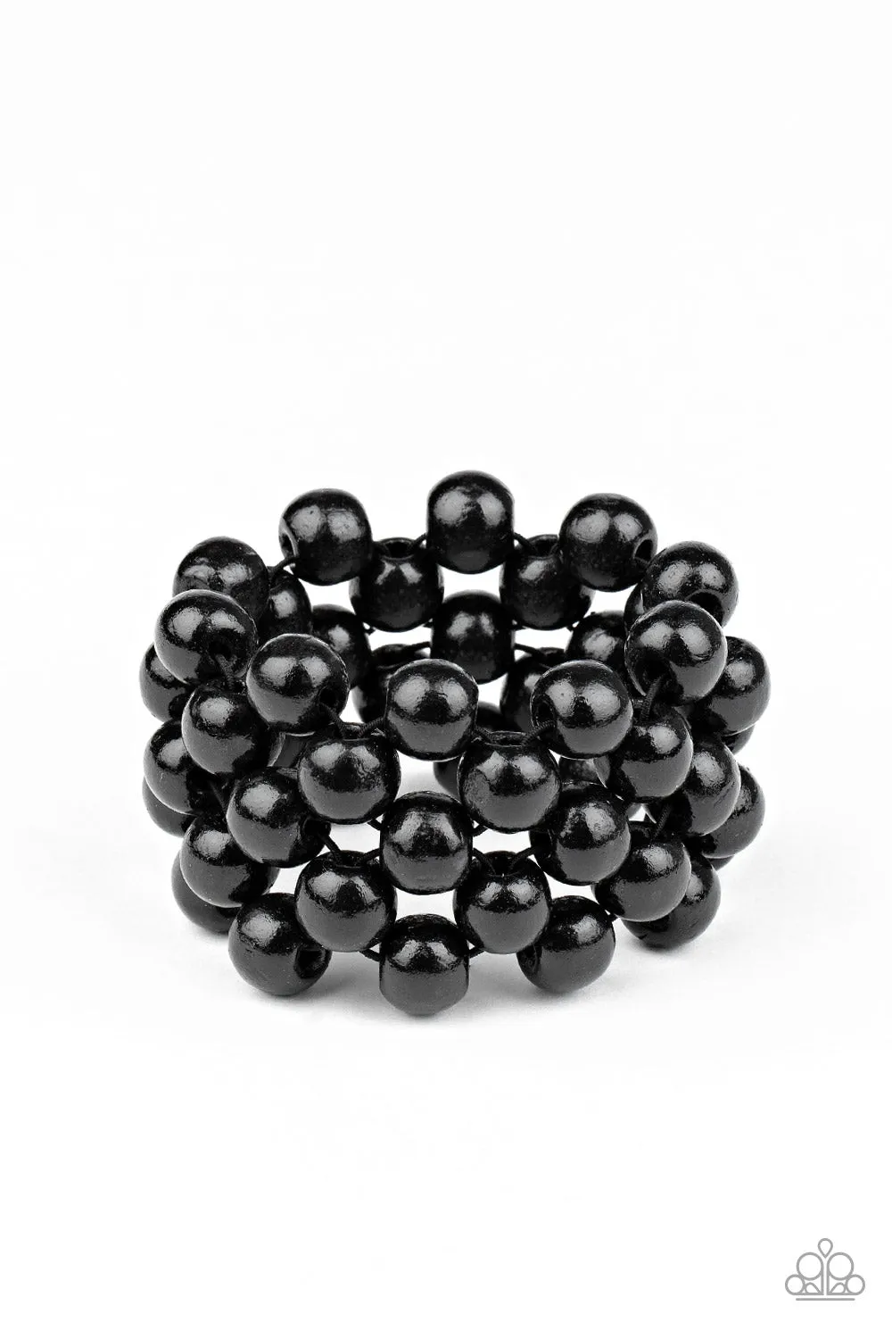 Paparazzi Accessories - Tiki Tropicana #B396 Bin 7/2  - Black Bracelet