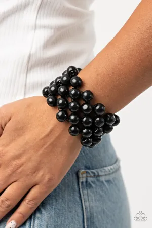 Paparazzi Accessories - Tiki Tropicana #B396 Bin 7/2  - Black Bracelet