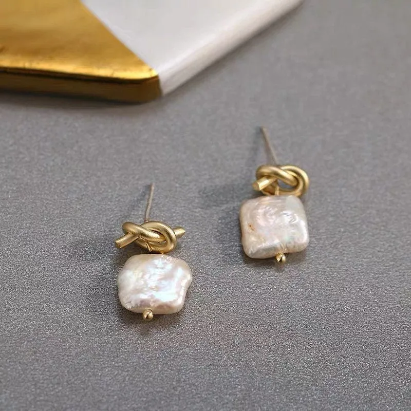 Pearl Knot Earrings