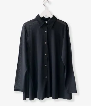 PHEENY/COTTON NYLON SEER SHIRT(BLACK)