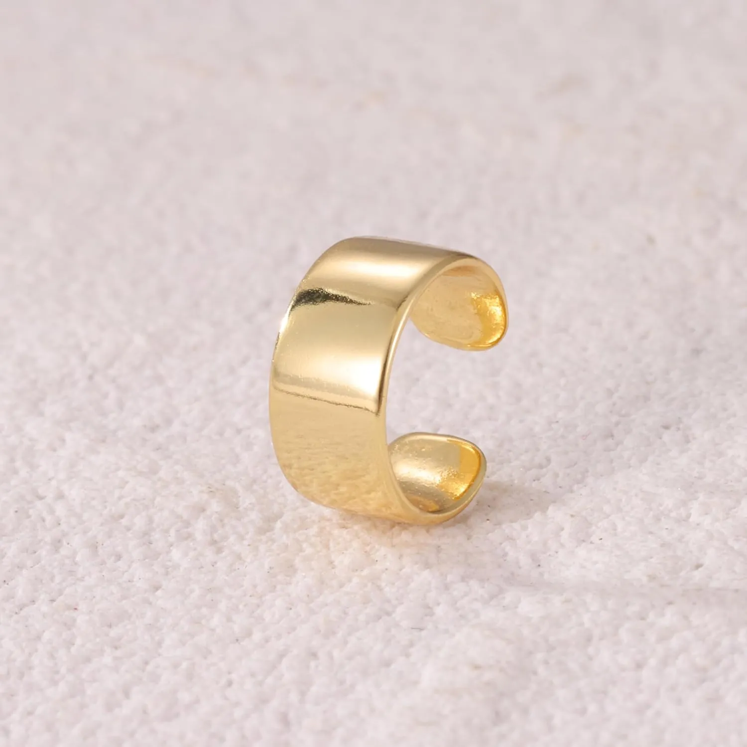 PLOMFOV Ear Cuff Earrings for Women Ear Cuffs Non Piercing 14K Gold Filled Ear Cuff Gold Clip on Cartilage Fake Earrings Trendy Chunky/Thin Ear Cuff Single