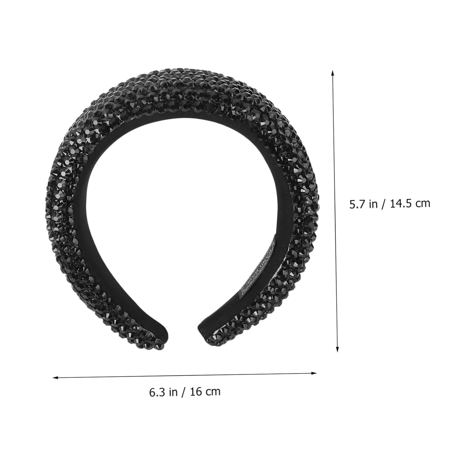 Rhinestone Hair Hoop Wide Bridal Headband Crystal Headwear for Women Fashion Jewelry