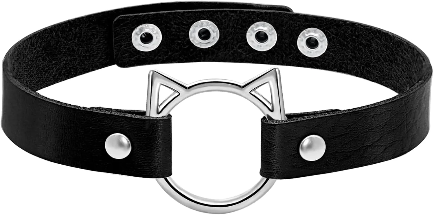 Ronglry Black Velvet Choker Necklace for Women - Adjustable Layered Goth Chokers for Party, Cosplay & Gift