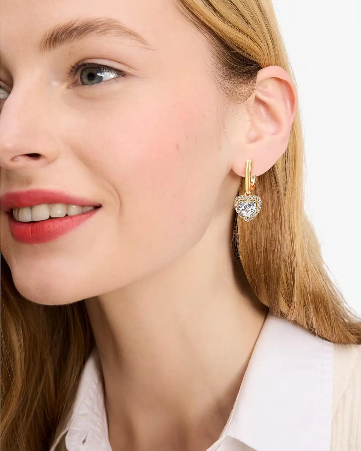 Small Gold Drop Dangle Earrings for Women Hypoallergenic 14k Gold Plated Dainty Small Gold Huggie Hoop Earrings