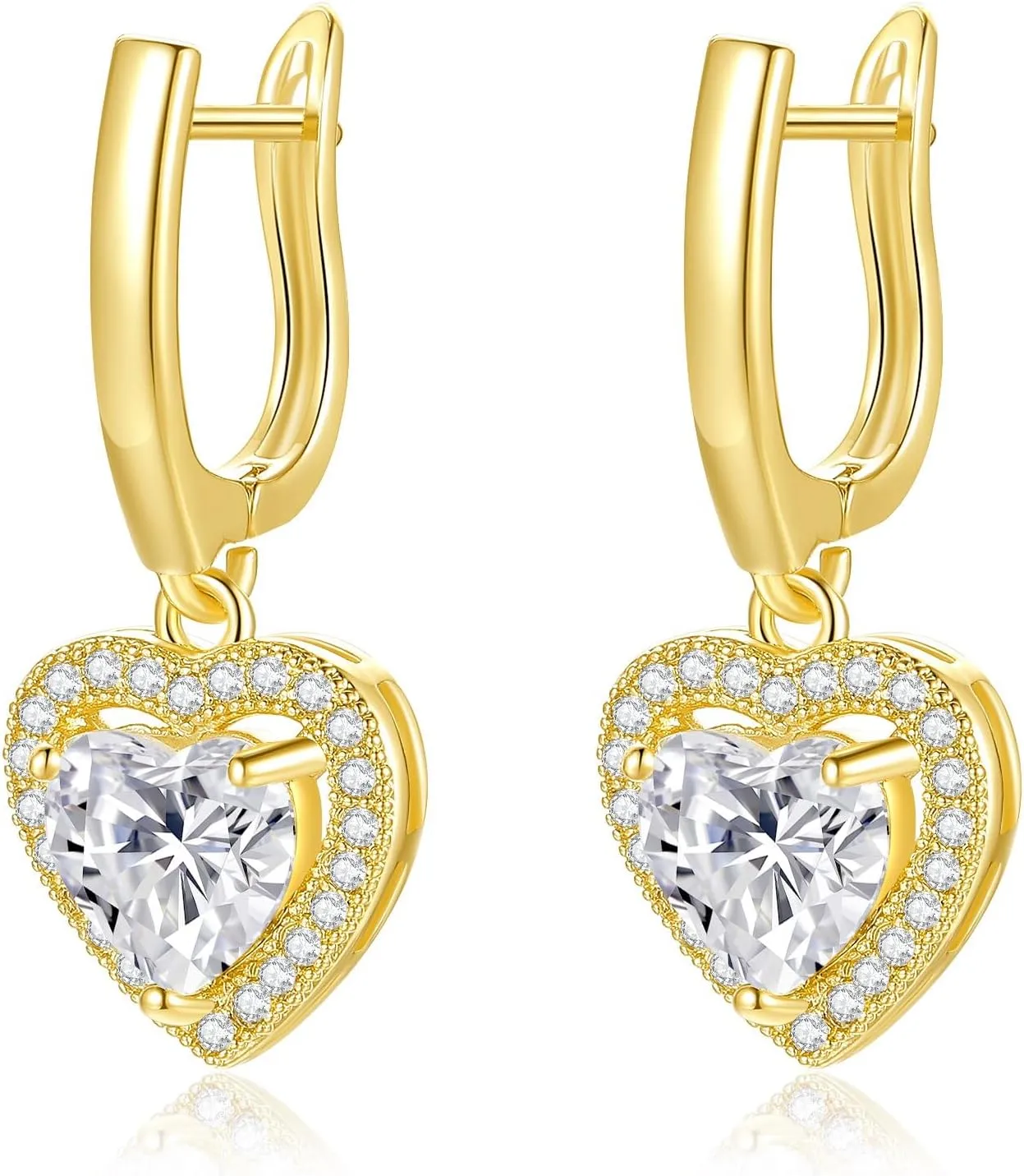 Small Gold Drop Dangle Earrings for Women Hypoallergenic 14k Gold Plated Dainty Small Gold Huggie Hoop Earrings