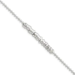 Solid 925 Sterling Silver 10inch Unique Love Ring Anklet 10"