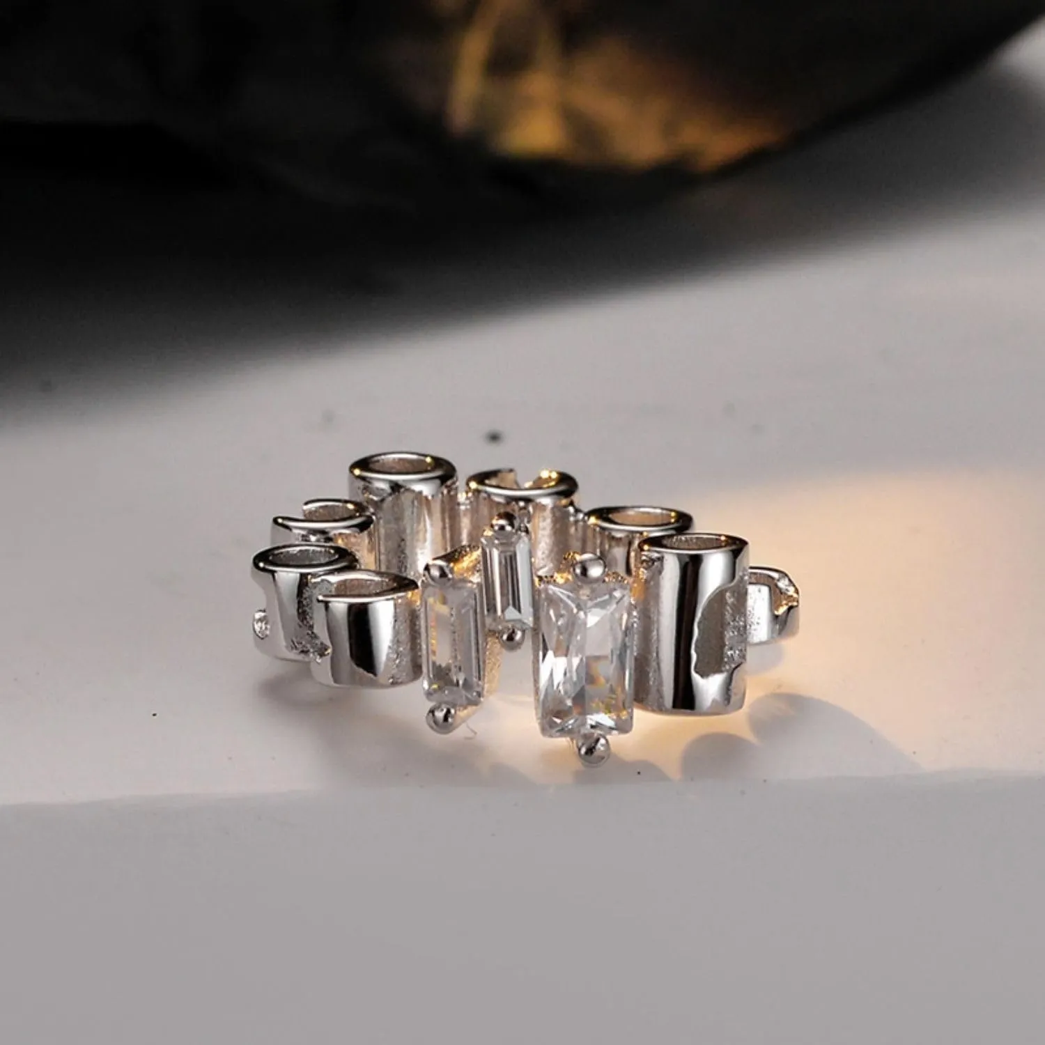 Sterling Silver Ear Cuff, Ear Cuff Non Piercing, Fashion Unique Irregular Ear Cartilage Cuff, Fake Earrings for Women