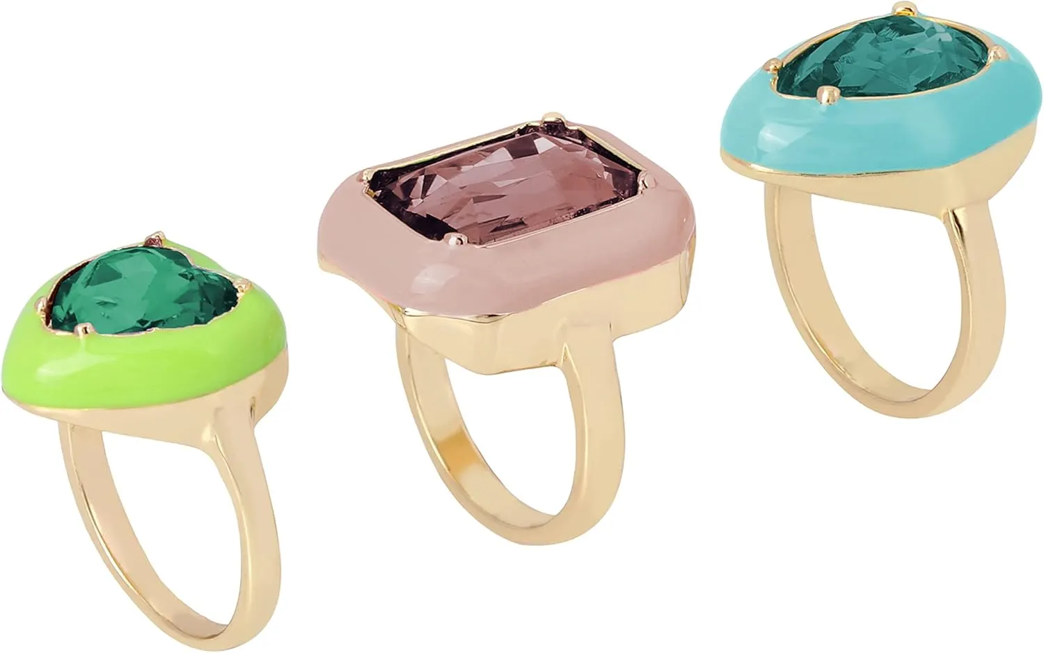 Stone Gem Ring Set