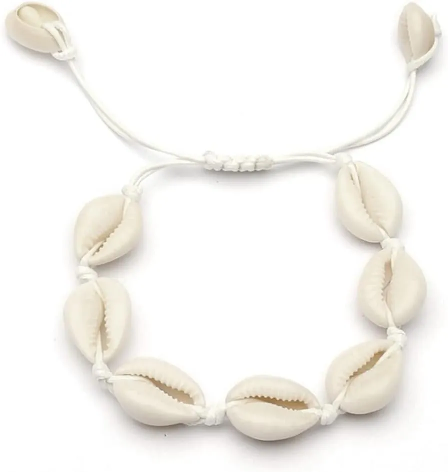 Summer Beach Shell Anklets Handmade Adjustable Leather Rope Legs Bracelets Boho Foot Chain Sandal Statement Jewelry Gift Friend