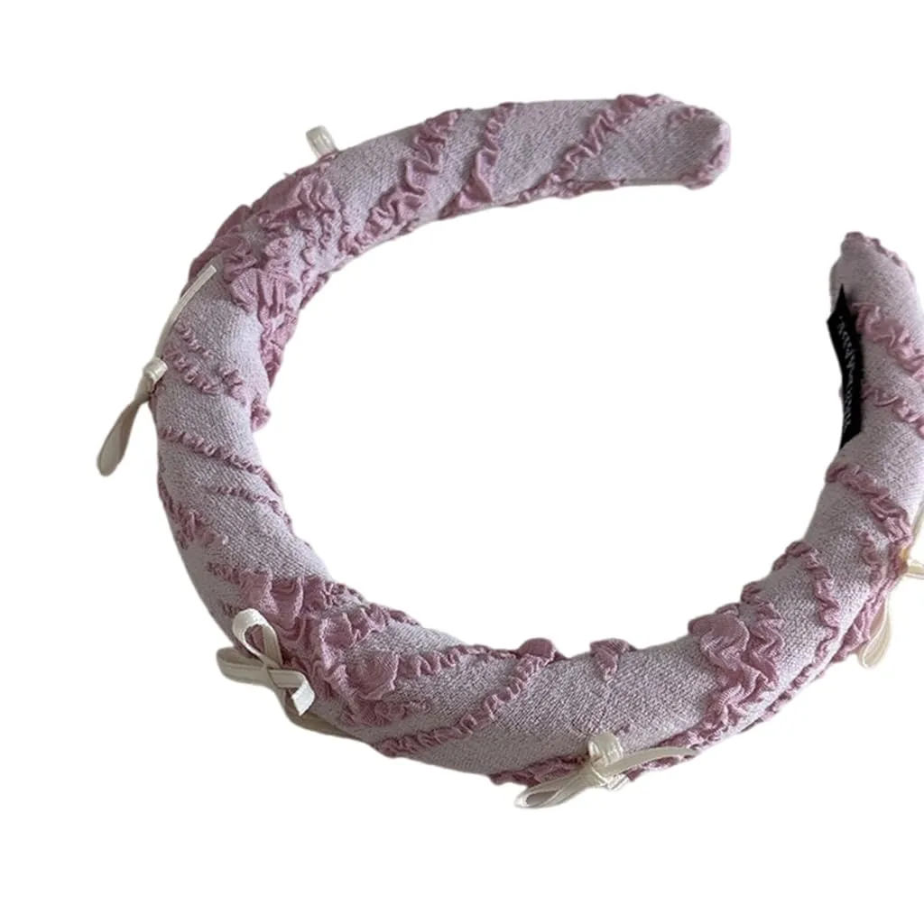 Sweet Ballet Ribbon Bowknot Headband Hair Clip for Women Girl French Hair Scrunchies Elegant Hair Tool