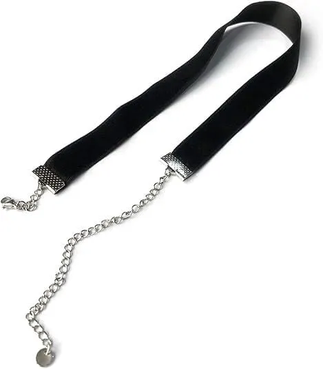 THXSILK Silk Choker, Choker Necklace for Women, Necklaces Black Classic Silk Choker