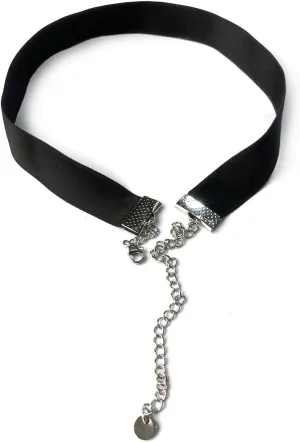 THXSILK Silk Choker, Choker Necklace for Women, Necklaces Black Classic Silk Choker