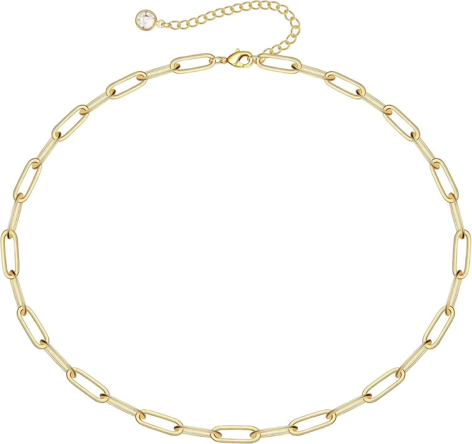 Turandoss Dainty Gold Choker Necklaces for Women - 14K Gold Plated Handmade Medallion Snake Link Chain Cross Star Moon Adjustable Simple Choker Necklaces for Women Jewelry