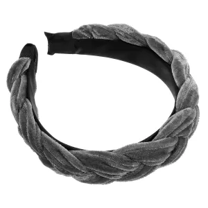 Unique Braid Hair Design Gold Velvet Headband Wide Hair Hoop for Women Girls Accessory