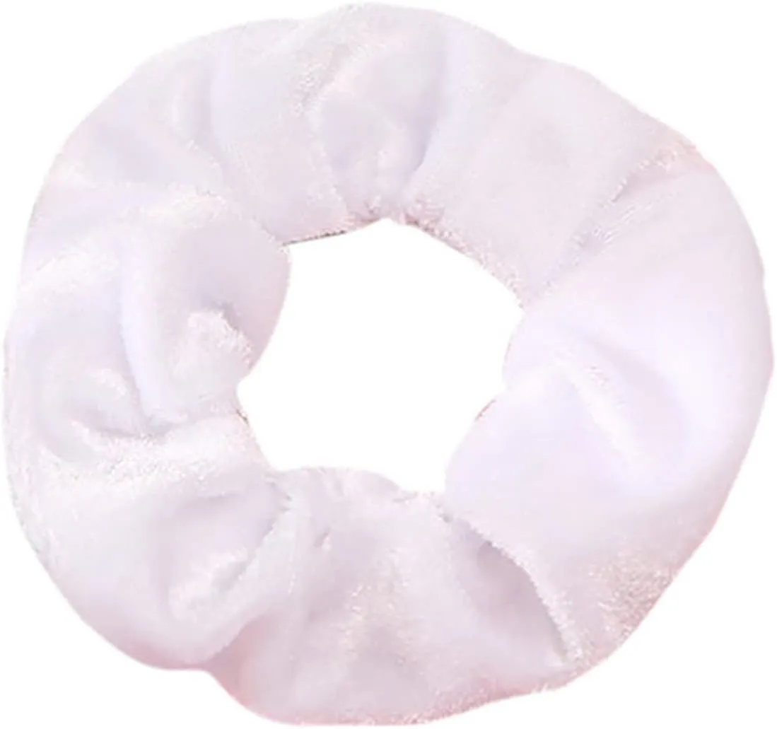 Woman Velvet Scrunchies Solid Hair Ring Ties for Girls Ponytail Holders Rubber Band Elastic Hairband Hair Accessories Headwear(G)