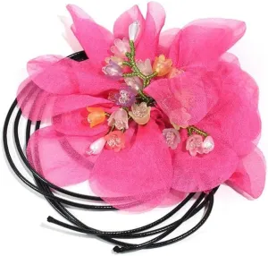 Women Flower Choker Handmade Adjustable Bohemian Floral Collar Choker Necklace