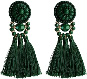 Women Jewelry European Multi-Layer Braided Fringes Resin Earrings Bohemian Minimalist Popular Drop Earrings